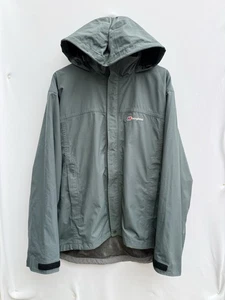 Berghaus Aquafoil Coat Nylon Waterproof Outdoor Rain Jacket Green Grey Mens XL - Picture 1 of 20