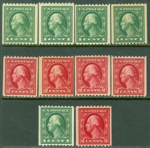 EDW1949SELL: USA 1914 Scott #441-42. 5 Sätze fein - sehr schön, postfrisch NH. Katze 122 $. - Bild 1 von 2