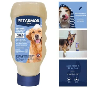 Dog Flea And Tick Treatment Shampoo Tropical Breeze For Dogs And Puppies 18 Oz. - Picture 1 of 12