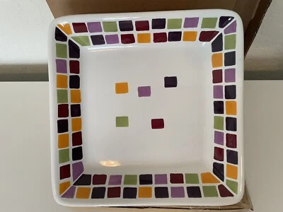 NEW Pampered Chef Tiles Small Square Plates # 2024 Simple Additions NOS NIB  - Image 1 of 3