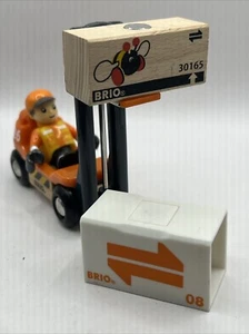 Brio World Wooden Train FORK LIFT SET 33573 GUC works w/Thomas Tank - Picture 1 of 4