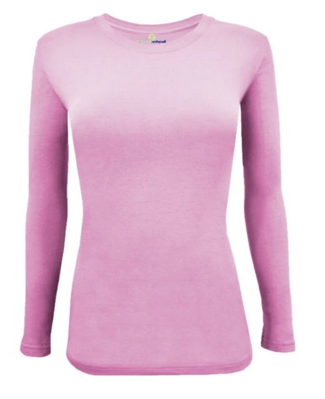 Natural Uniforms Women's Long Sleeve Under-scrub Stretch T-Shirt Scrub Top  - Image 1 of 4