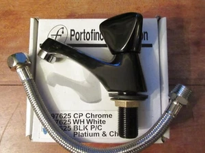 Fontana Single Hole Bathroom Faucet - Gloss Black Portofino Collection Designer - Picture 1 of 12