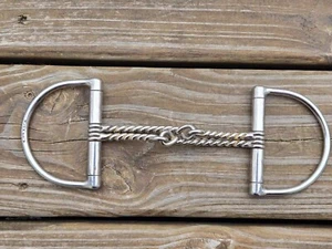 MAHEU Double Twisted Wire English Hunter Dee D Ring Snaffle Bit - 5.5" 5-1/2" - Picture 1 of 12