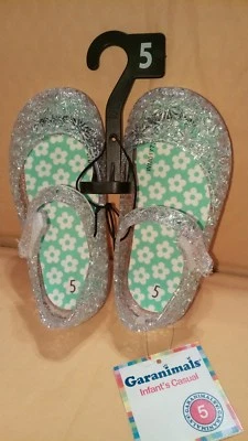 Zapatos Garanimals Infantiles Informales Transparentes con Plantillas de Flores Verdes Jalea Talla 5 Foto 1 de 3