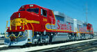 Original Railroad Slide: Santa Fe GP60M 100 + 101 BRAND NEW in 1990