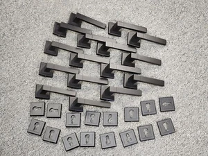 16 Pack Single Sided Heavy Duty Black Interior Door Handles And Back Plates - Picture 1 of 4