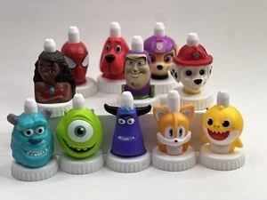 Good 2 Grow Juice Toppers , Spider-Man, Monster inc, Princess, Paw, lot of 11 - Picture 1 of 3
