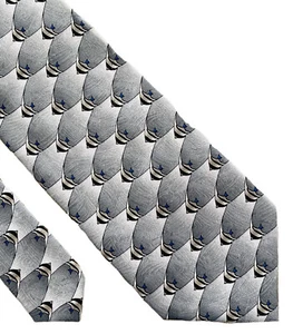 Bannerfish 100% Silk Neck Tie Men's The Nature Conservancy Hand Sewn Fish Gray - Picture 1 of 8