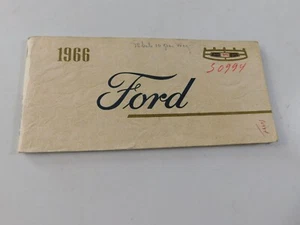 1966 FORD CAR OWNERS MANUAL BOOK VG CLEAN NO TEARS RARE - Picture 1 of 7
