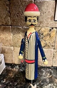 Vintage Ägyptische Volkskunst Spindel Klöppel Puppe - Bild 1 von 6