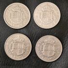 Half Crown Coins X4, 1953 X2 & 1967 X2. Queen Elizabeth 2Nd. Vg Condition
