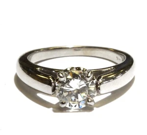 14K Weißgold 1,04ct Reinheit Verbesserter Runder Diamant Solitär Verlobungsring 5 - Bild 1 von 12