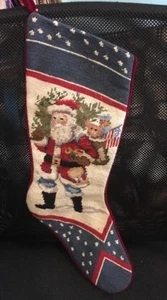 Medias de Navidad vintage con aguja para Santa - Imagen 1 de 1