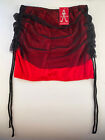Clic Klak $40 CAD Red LG Black Fishnet Layered Slip Skirt Adjustable Lightweight