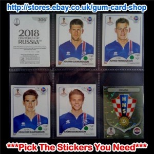 Panini World Cup 2018 Russia (300 to 399) *Select the Stickers You Need*