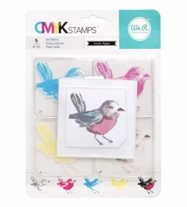 American Crafts We R Memory Keepers timbro a strati CMYK - set design uccellino 3" x 3" - Foto 1 di 1