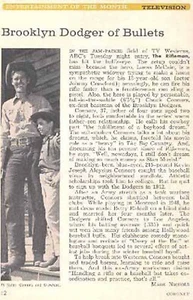 CHUCK CONNORS 1959 RIFLEMAN FEATURE WITH JOHNNY CRAWFORD FORMER BROOKLYN DODGERS - Picture 1 of 1