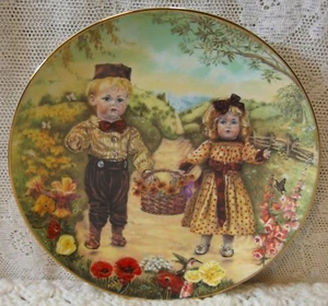 8½” A Basket of Love Mother’s Day Plate-By Cynthia Knapton Gold Rimmed NEW-COA - Picture 1 of 6