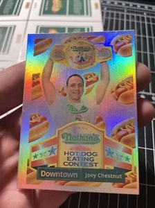 Joey Chestnut Hot Dog Eating Contest 2023 Custom REFRACTOR - Picture 1 of 2