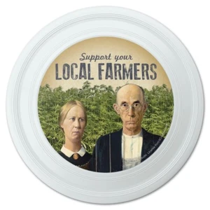 Sostieni i tuoi coltivatori di marijuana locali classico vintage novità disco volante 9" - Foto 1 di 4