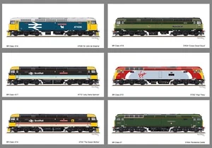 6er Pack BR Klasse 47 und 57 Loco Karten - Bild 1 von 7