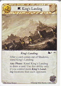 3 x King's Landing AGoT LCG 1.0 Game of Thrones Secrets and Spies 99 - Picture 1 of 1