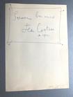 JEAN COCTEAU (†1963)  In-person signed Blatt 20x30 Autogramm+Zusatz