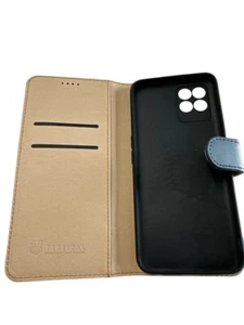 CUSTODIA PORTAFOGLIO LIBRO per REALME 8I BLU COVER FLIP MAGNETICA PELLE - Imagen 1 de 3