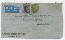 INDIA Bombay - Dundee Scotland 1937 Air Mail Postal Cover C20