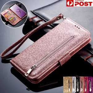 For Samsung A12 A11 A21S A31 A42 A51 A71 A20 Case Leather Wallet Glitter Cover - Picture 1 of 28