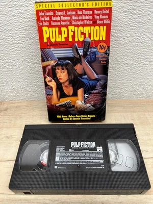 Vtg "Pulp Fiction" 1996 VHS Movie John Travolta Samuel L. Jackson Uma Thurman - Image 1 of 4