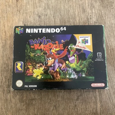 Rare N64 Banjo-Kazooie Game Orginal Box  complete with manual  - Image 1 of 4