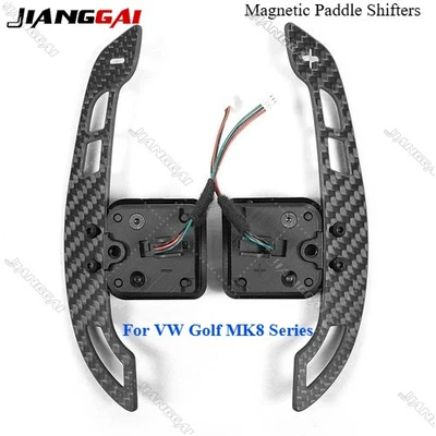 Carbon Fiber Magnetic Paddle Shifters For VW Golf MK8 GTi Polo R/R-line 2020-24 - Image 1 of 4