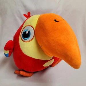 Jumbo Big BabyFirst TV VocabuLarry Red Bird Parrot Plush Stuffed Animal Toy Gift - Picture 1 of 4