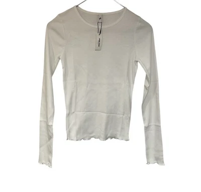 Camiseta deportiva Cou Cou Intimates The Volantes manga larga algodón orgánico blanca pequeña Foto 1 de 4