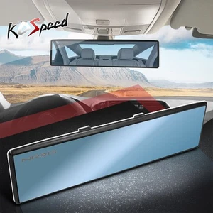 NRG IM-270FBL Universal 270MM Wide Flat Interior Blue Tinted Rear View Mirror - Picture 1 of 6