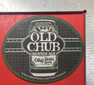 old chub OSKAR BLUES BREWERY COLORADO NORTH CAROLINA OVAL BEER COASTER - Picture 1 of 2