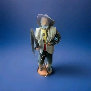 Santon France Terra Cotta 9" Man with Sythe Figurine M. Chave As Is - Picture 1 of 7