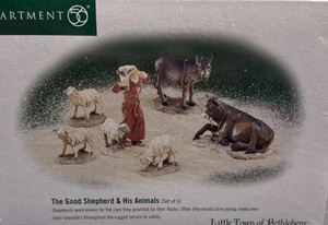 DEPT 56 GOOD SHEPHERD & HIS ANIMALS SET 6 59791 LITTLE TOWN OF BETHLEHEM MINT - Bild 1 von 1