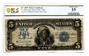 Fr. 280m 1899 Silver Certificate Mule Note Elliott /White PCGS Choice Fine 15 - Picture 1 of 2