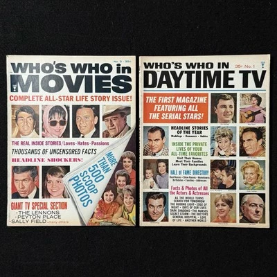Lot of 2 Vintage 60’s Magazines – Who’s Who in Daytime TV #1 & Movies #3 - Image 1 of 4