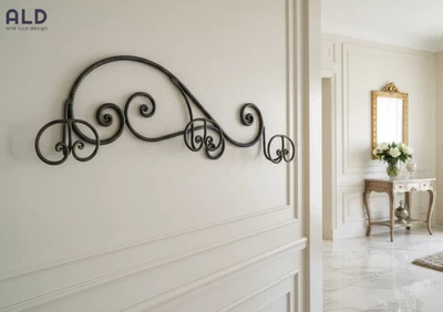 Appendiabiti da parete appendino da muro attaccapanni in ferro battuto a 3 ganci - Immagine 1 di 4