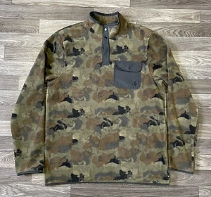 Vintage Volcom Camouflage T Snap Sweater Men’s Medium Fleece Skater Y2K - Picture 1 of 8