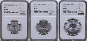 Laos 1952 10/20/50 Centimes Essai NGC64-66 - Picture 1 of 2