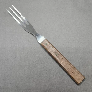 RAADVAD Crown Dinner Fork Stainless 3 Tines Wood Handle 8” DENMARK HTF - Picture 1 of 13