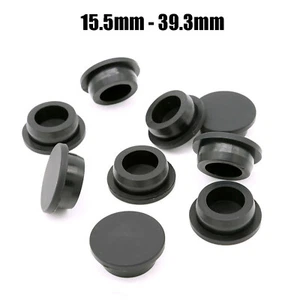 15.5-201.5mm Round Silicone Rubber Seal Hole Plugs Blanking End Caps Bung Black - Picture 1 of 6