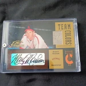 2004 Donruss Classics Team Colors Jersey #24 Marty Marion -MT (Memorabilia auto - Picture 1 of 2