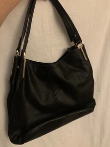 Gussaci Womens Black Hobo Shoulder Bag Zip Closure Fully Lined - Picture 1 of 6