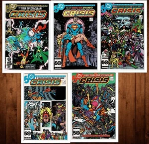 🔥Crisis on Infinite Earths #1 7 9 11 12 TUTTI High Grade DC Comics 1985 U-7 - Foto 1 di 6